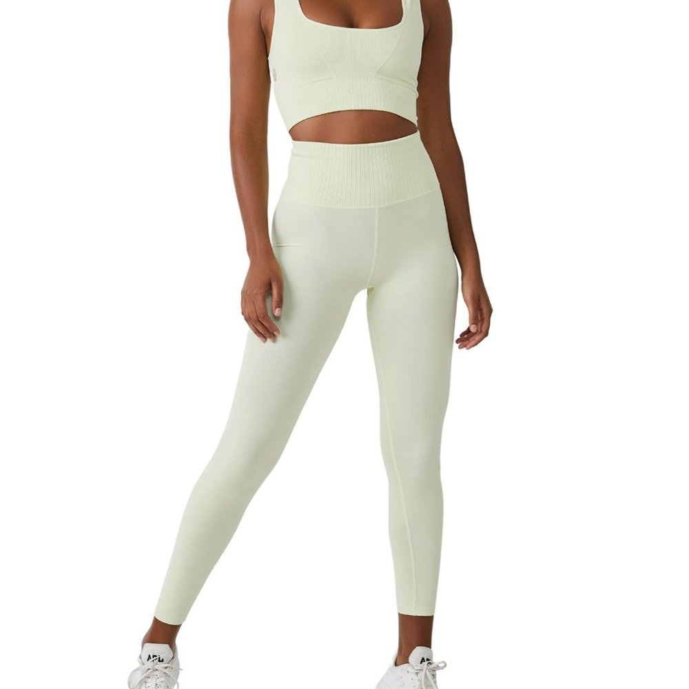 COPY - NWT Free People Movement High Rise Good Karma 7/8 Leggings in Whipped Li…